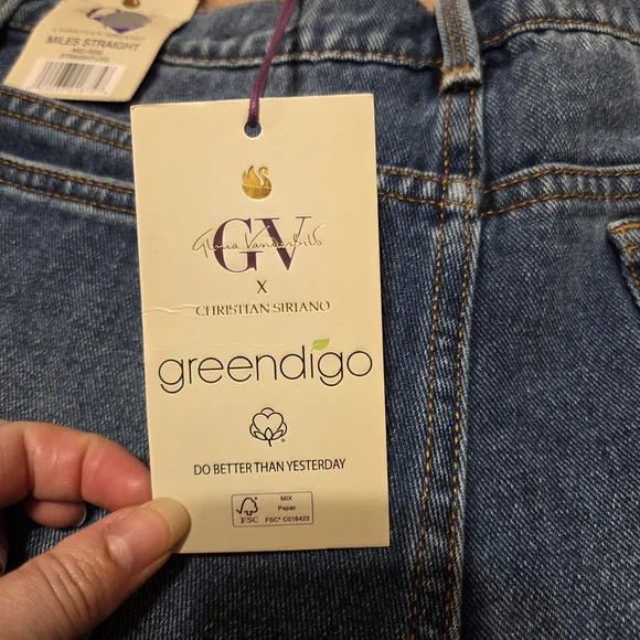 Gloria Vanderbilt‎ X Christian Sirano Miles Straight Midrise Jeans Size 28 New - Picture 7 of 11